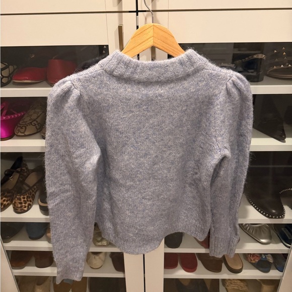 J. Crew Soft Blue Crew Neck Fuzzy Sweater - Picture 7 of 8